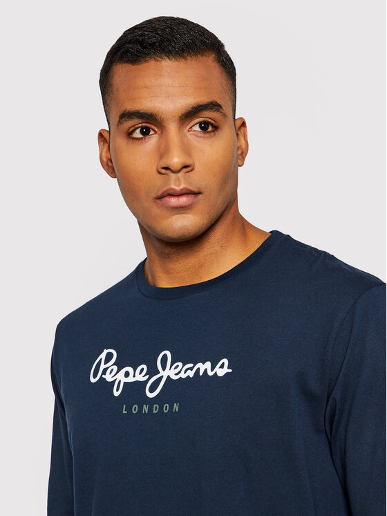 Pepe Jeans Pepe Jeans Majica dugih rukava Eggo PM508209 Tamnoplava Regular Fit