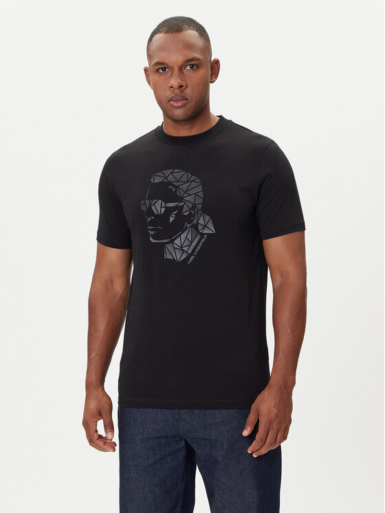 KARL LAGERFELD KARL LAGERFELD T-shirt 755046 554225 Crna Regular Fit