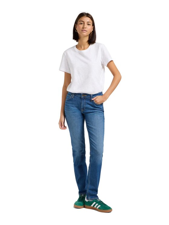 Lee Lee Jeansy 112366356 Niebieski Straight Leg
