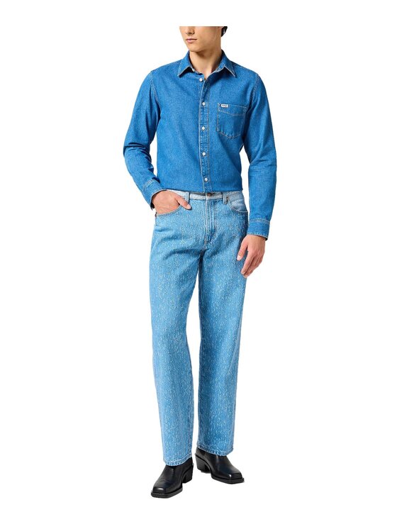 Wrangler Wrangler camicia di jeans 112357191 Blu Regular Fit