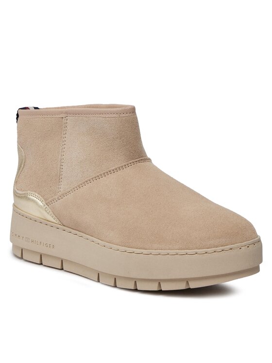 Tommy Hilfiger Stivaletti Metallic Suede Snowboot FW0FW07850 Beige