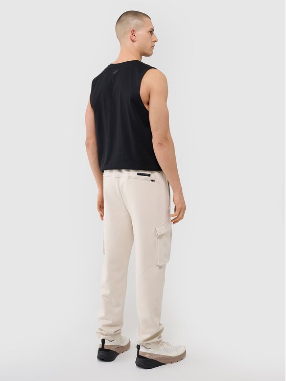 4F 4F Spodnie materiałowe 4FWSS25TTROM0990-12S Biały Regular Fit