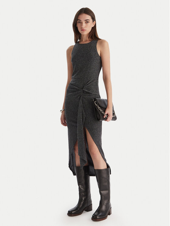 Patrizia Pepe Patrizia Pepe Φόρεμα κοκτέιλ 2A2990/J340-K478 Μαύρο Regular Fit