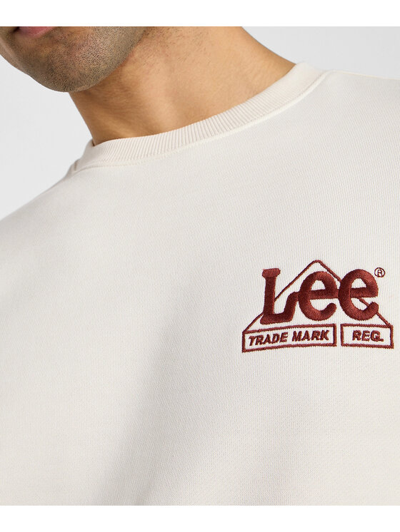 Lee Lee Bluza 112358046 Biały Regular Fit