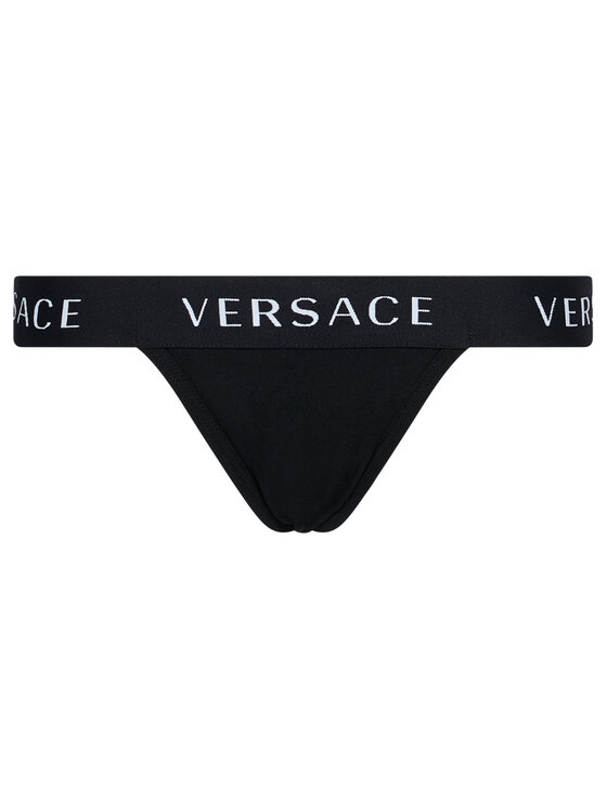 Versace Kalhotky string Donna AUD04070 Černá | Modivo.cz