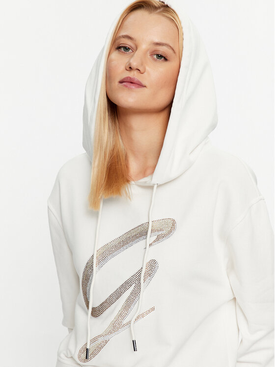 Guess Guess Majica dugih rukava W3BQ10 KBKM0 Écru Regular Fit