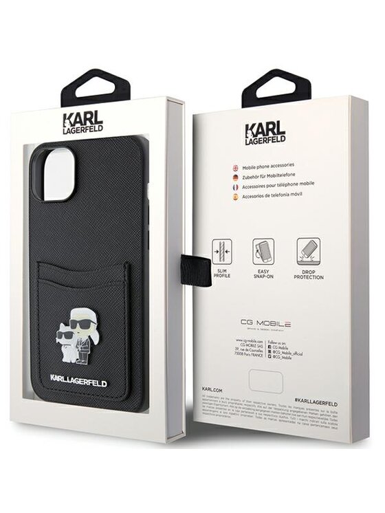 KARL LAGERFELD KARL LAGERFELD Etui na telefon iPhone 15 Czarny