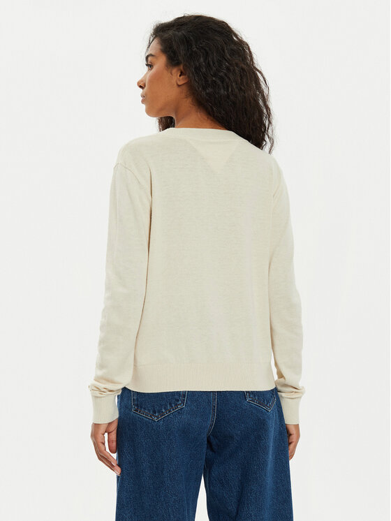 Tommy Jeans Tommy Jeans Kampsun Essential DW0DW18670 Beež Regular Fit