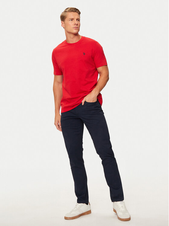 U.S. Polo Assn. U.S. Polo Assn. Medžiaginės kelnės MUP3385 Tamsiai mėlyna Slim Fit