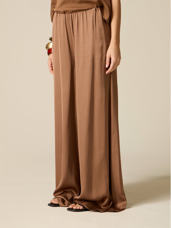 Oltre Oltre Spodnie materiałowe P00PJ002442N012 Brązowy Baggy Fit