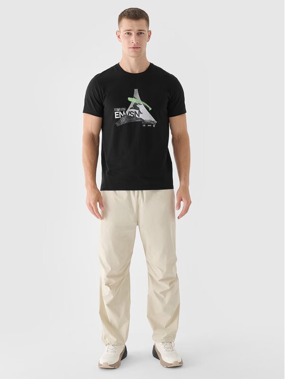 4F 4F T-shirt 4FRAW24TTSHM2301-20S Nero Regular Fit