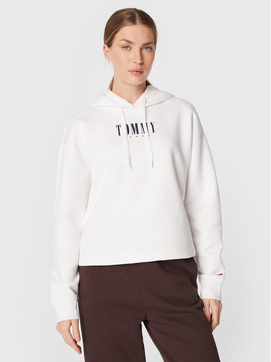 Tommy Jeans Tommy Jeans Felpa Essential Logo DW0DW14327 Bianco Relaxed Fit