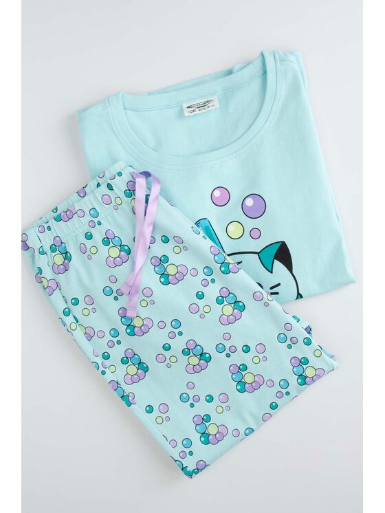 Coccodrillo Coccodrillo Piżama WC6448209PJS-013 Turkusowy Regular Fit
