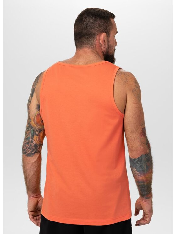 PITBULL PITBULL Tank top Tank Top męski Coolmax SCOTT L Pomarańczowy Regular Fit