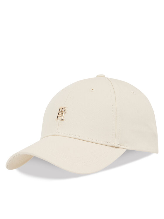 Tommy Hilfiger Cepure ar nagu Elevated Chic Cap AW0AW17128 Écru