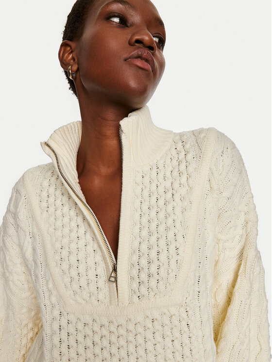 STAUD STAUD Sweter Hampton R24P3144CA Écru Relaxed Fit