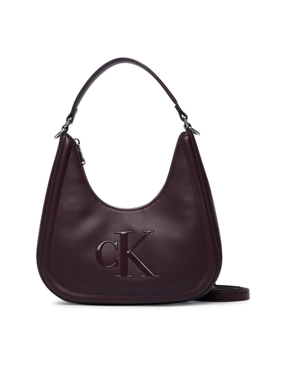 Calvin Klein Geantă Bold Ck Small Crescent Bag LV04F3561G Vișiniu