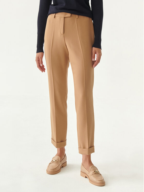 TATUUM Tatuum Kalhoty z materiálu Maxo T2220.140 Béžová Slim Fit