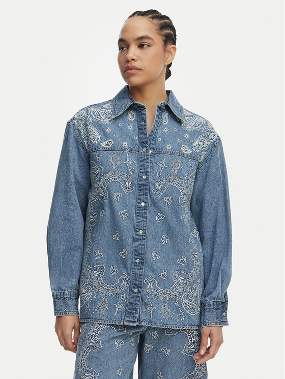 Liu Jo Liu Jo Jeanshemd UA6145 D0313 Blau Regular Fit