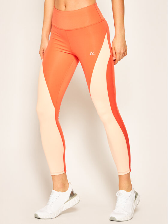 Calvin Klein Performance Calvin Klein Performance Colanți Tight 00GWS0L604 Portocaliu Slim Fit