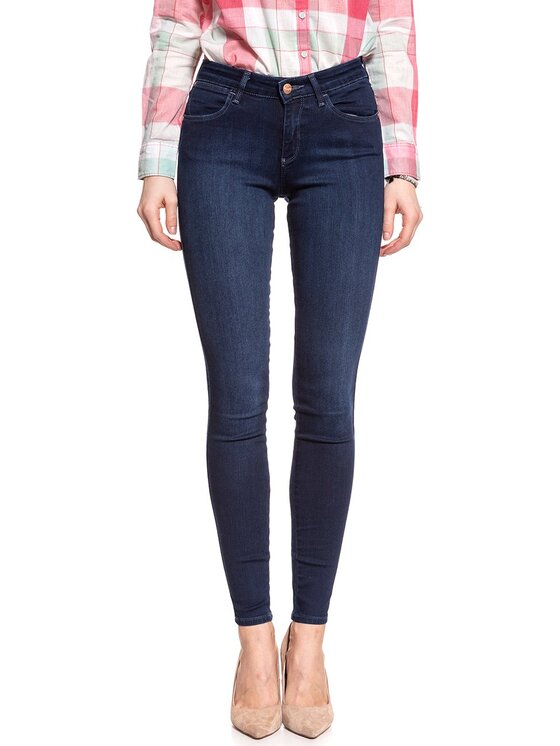 Wrangler Wrangler Jeansy SUPER SKINNY Niebieski Skinny Fit