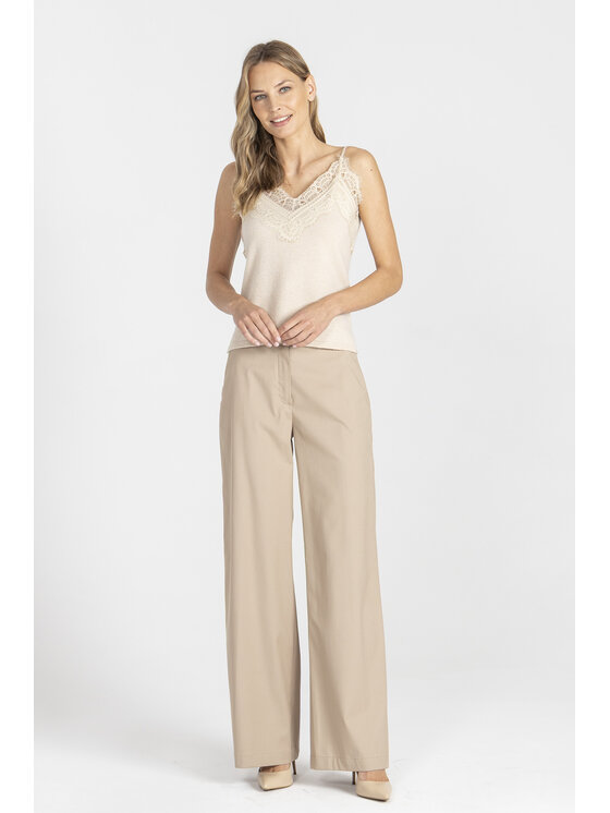 Deni Cler Milano Deni Cler Milano Top T-DC-0050-E5-85-12-1 Beżowy Regular Fit
