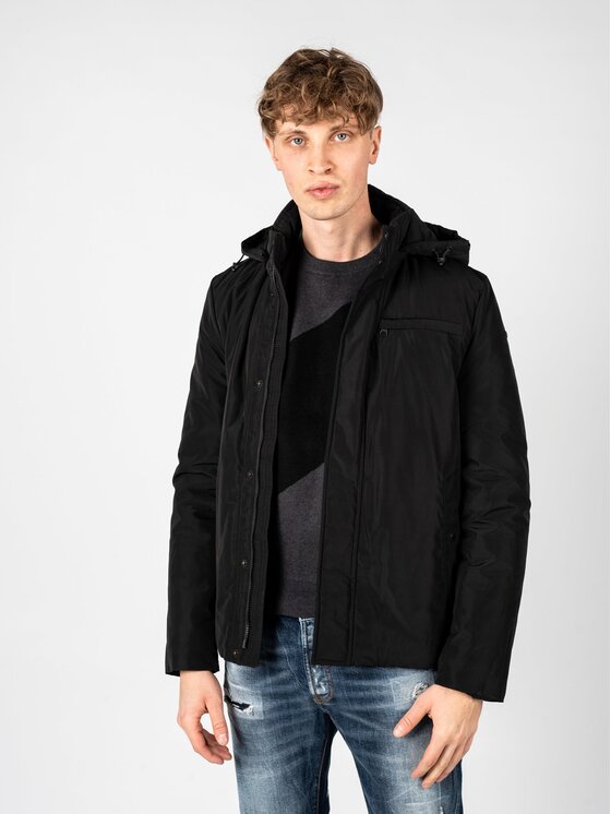 Geox Geox Bunda pro přechodné období M2620L T2882 Černá Regular Fit