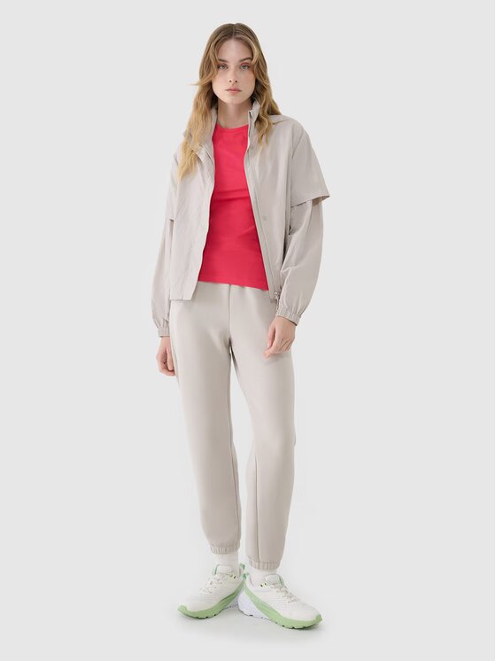 4F 4F Tričko 4FWSS25TTSHF1995-54S Ružová Slim Fit