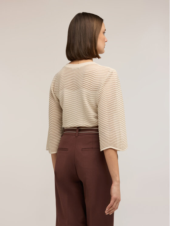 Motivi Motivi Sweter M112W003802N002 Biały Regular Fit