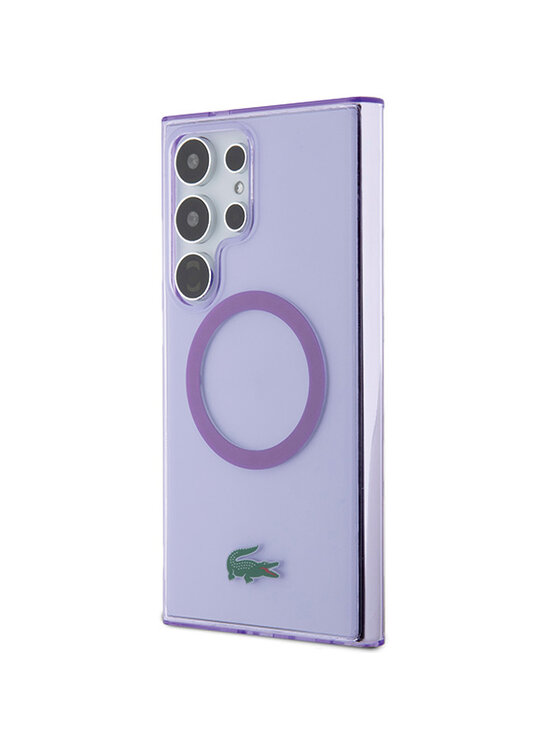 Lacoste Lacoste Etui na telefon Transparent MagSafe Fioletowy