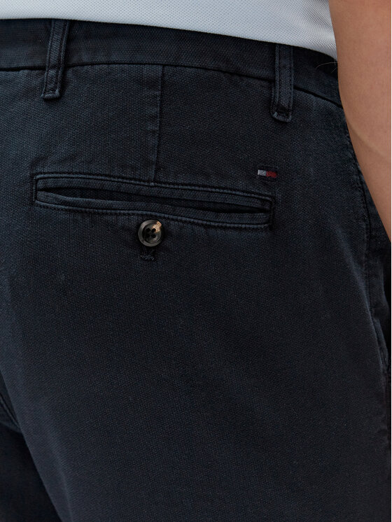 Tommy Hilfiger Tommy Hilfiger Chinosy Bleecker MW0MW33910 Granatowy Slim Fit