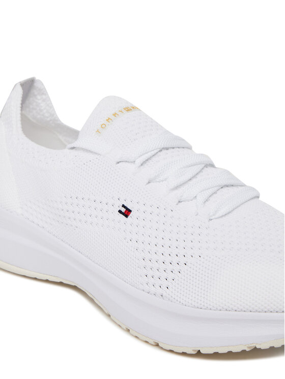 Tommy Hilfiger Tommy Hilfiger Sportcipők Th Knit Runner FW0FW08813 Fehér