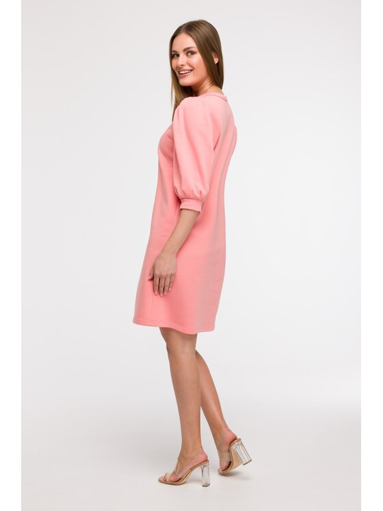BeWear BeWear Sukienka letnia B291 Różowy Comfortable Fit