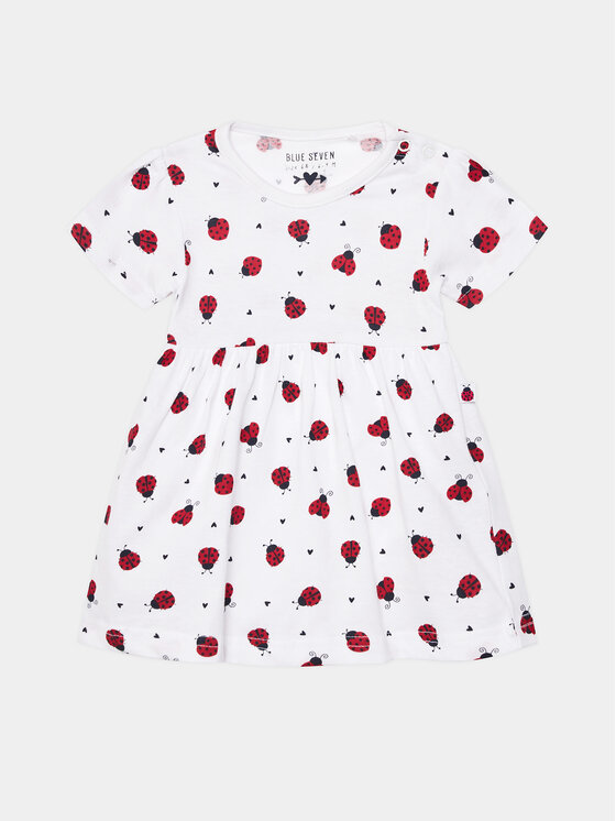 Blue Seven Blue Seven Ежедневна рокля 417011 X Бял Regular Fit