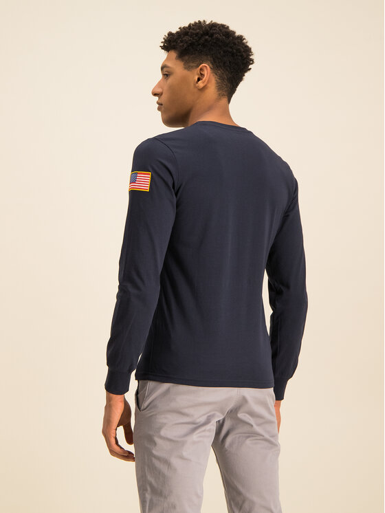 Alpha Industries Alpha Industries Тениска с дълъг ръкав Nasa 176532 Тъмносин Regular Fit