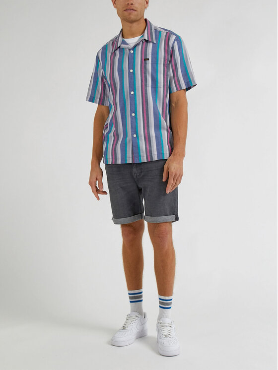 Lee Lee Pantaloncini di jeans Rider L73FIBB81 112331757 Grigio Slim Fit