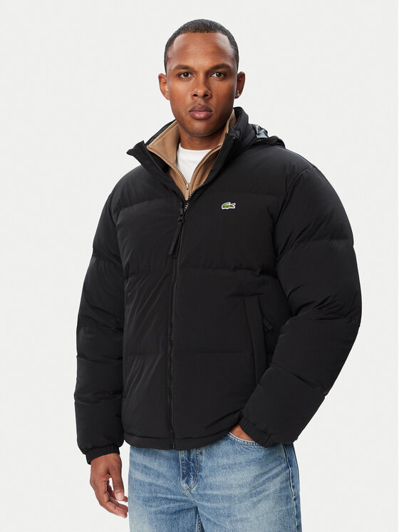 Lacoste Lacoste Пуховик BH5154 Чорний Regular Fit