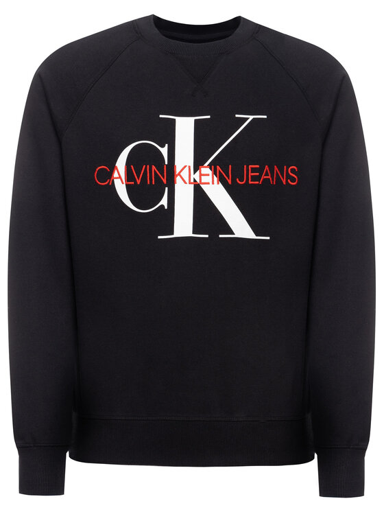 Calvin Klein Jeans Calvin Klein Jeans Bluza Monogram J30J313222 Czarny Regular Fit