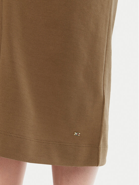 Tommy Hilfiger Tommy Hilfiger Krekla kleita Gold Button WW0WW44617 Brūns Regular Fit
