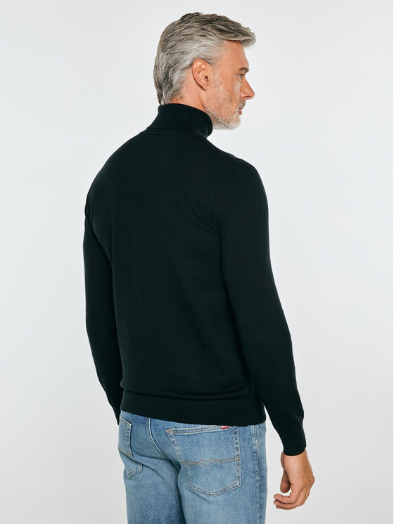 BIG STAR BIG STAR Sweter POLLEN Czarny Basic Fit