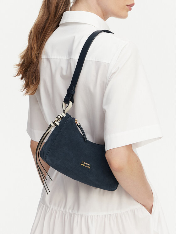 Tommy Hilfiger Geantă Th Statement Mini Should Bag Sue AW0AW18823 Maro