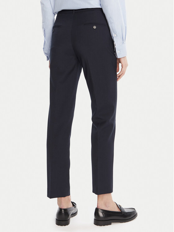 Weekend Max Mara Weekend Max Mara Hlače iz tkanine Canon 2525136171 Mornarsko modra Slim Fit