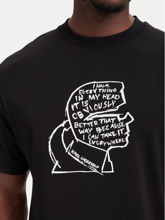 KARL LAGERFELD KARL LAGERFELD T-Shirt 755151 564235 Czarny Loose Fit