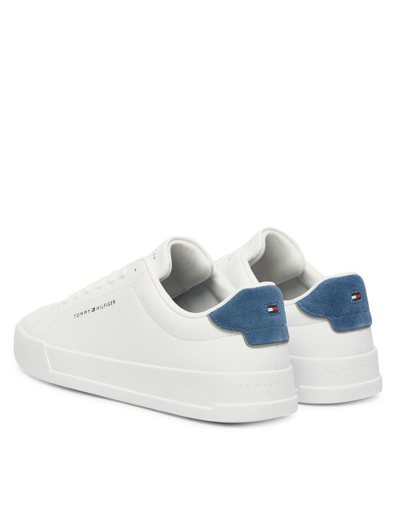 Tommy Hilfiger Tommy Hilfiger Sneakersy Th Court Lth Detail Ess FM0FM05367 Biela