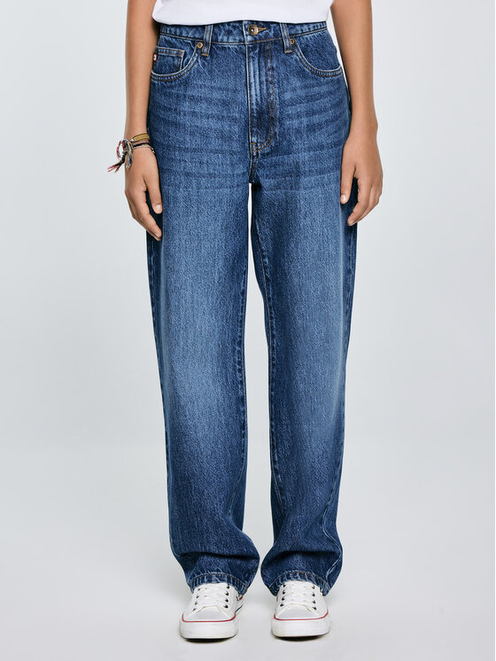 BIG STAR BIG STAR Jeansy ZACKY Granatowy Loose Fit