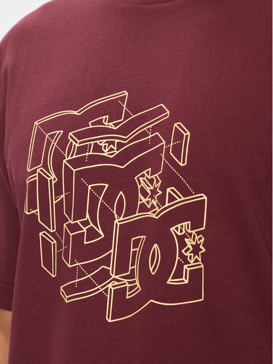 DC Shoes DC Shoes Tricou Rebuild Hss ADYZT05337 Vișiniu Regular Fit