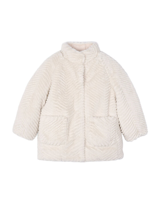 Mayoral Mayoral Кожено палто 4441 Бежов Regular Fit