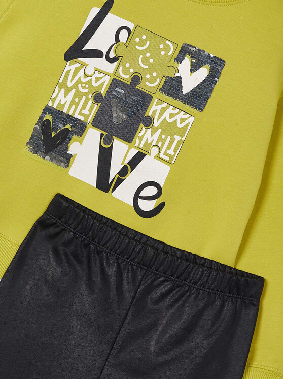 Mayoral Mayoral Completo felpa e leggings 4708 Verde Regular Fit