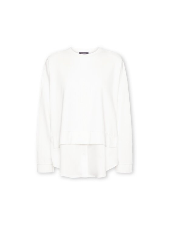 Elena Mirò Elena Mirò Sweter G883Z000537N011 Biały Boxy Fit