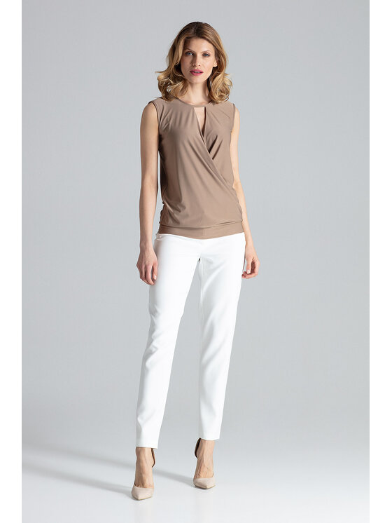 FIGL FIGLFIGL Blusa M337 Beige Regular Fit